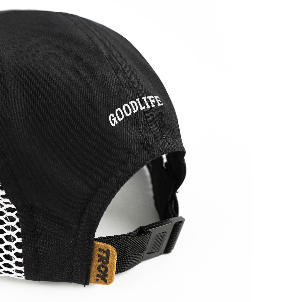 [Free Box] Troy Company Active Cap Cycling Cap Black White Triworld - Topi Outdoor Topi Lari Topi Sepeda Hitam Putih ACD 3466