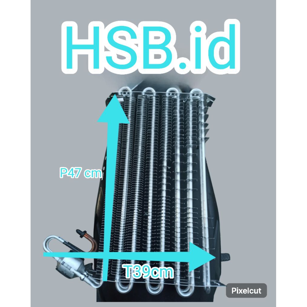 EVAP EVAPORATOR KULKAS LG 2PINTU INVERTER JUMBO 47X39CM ORIGINAL