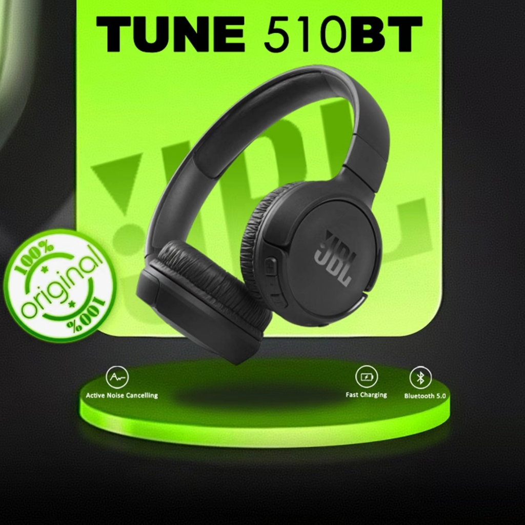[Flash Sale] 100% Ori JBL Tune 510BT Wireless On-Ear Headphone Bluetooth Super Bass With Microphone 