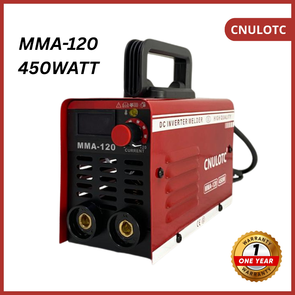 CNULOTC Portabel Mini MESIN LAS MMA-120 ALAT LAS BESI MINI 450W TRAVO LAS
