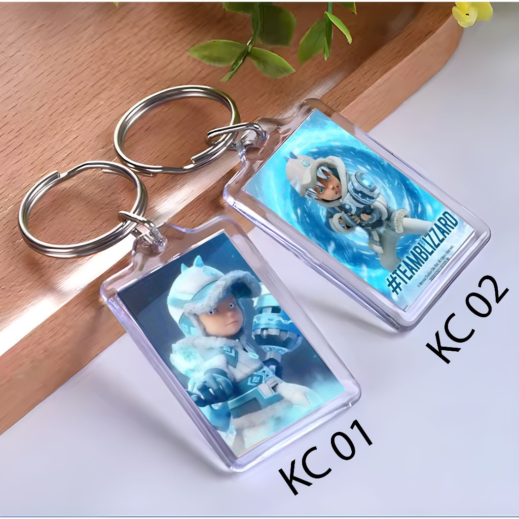 Keychain BOBOIBOY BLIZZARD - Ganci BOBOIBOY BLIZZARD - Gantungan Kunci - BOBOIBOY BLIZZARD
