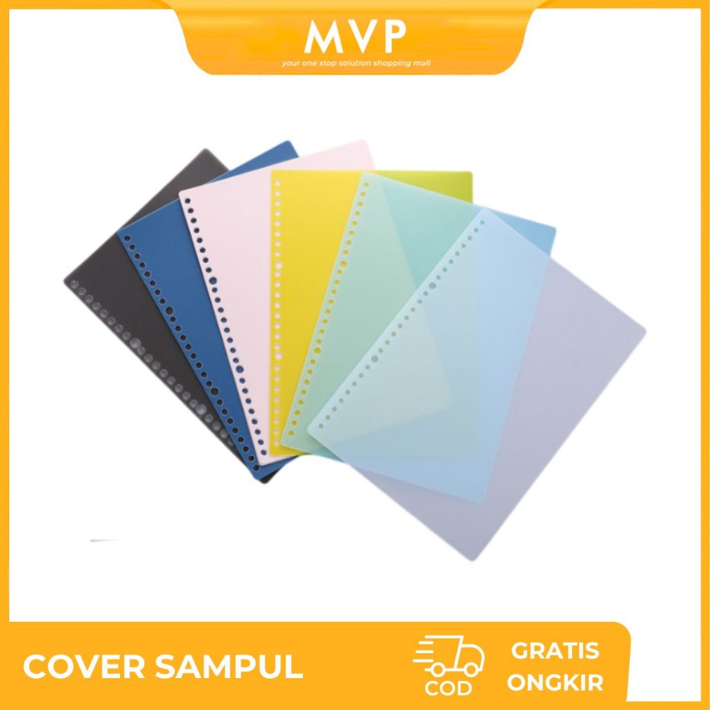 DIY Cover Binder A5 B5 A4 Sampul Cover Notebook Transparan Rainbow DIY Plastik Sampul
