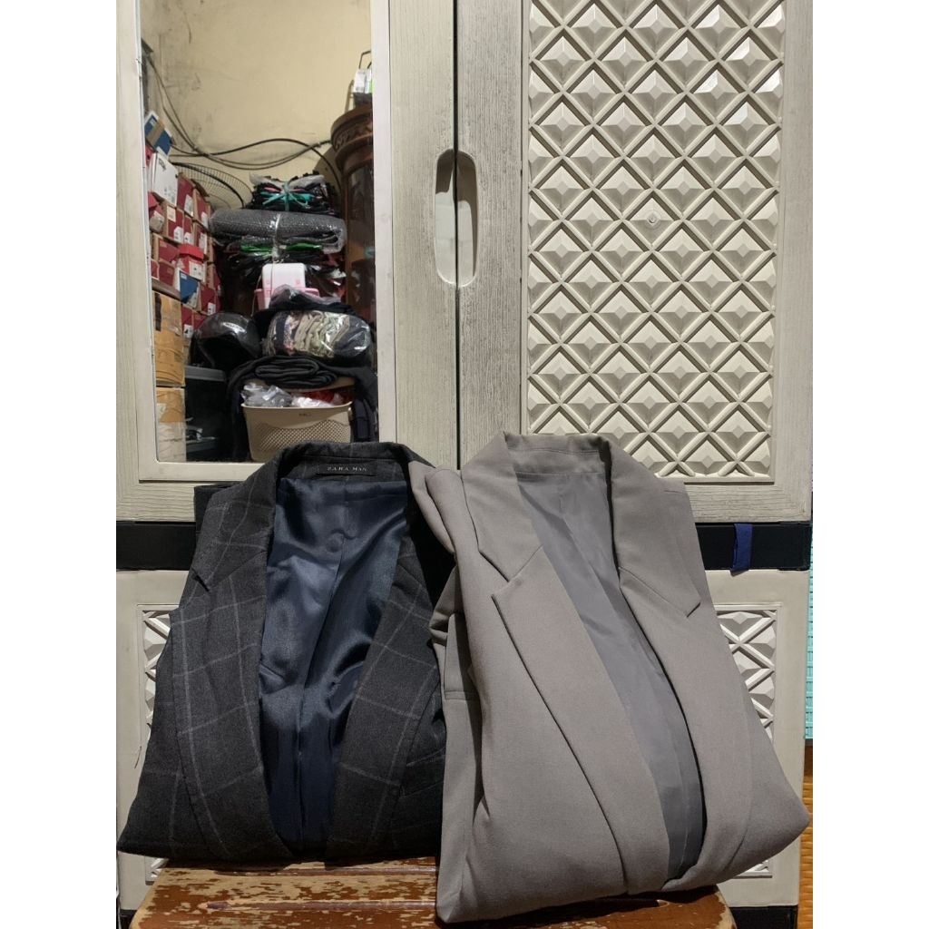 ORIGINAL JAS SUIT COMFORT TARTAN ZARA BLAZER TUXEDO WOOL SPAO SINGLE BREASTED STRETCH