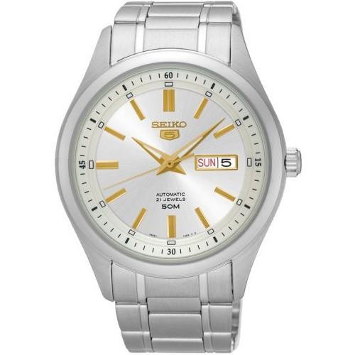 Jam Tangan Seiko 5 SNKN87K1 Automatic Silver Gold 21 Jewels