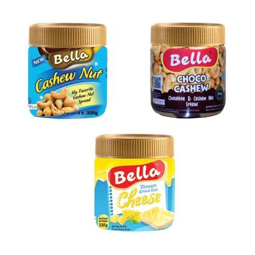 Bella Spread Cheese, Cashew Nut, Choco Cashew 330 Gram (selai)