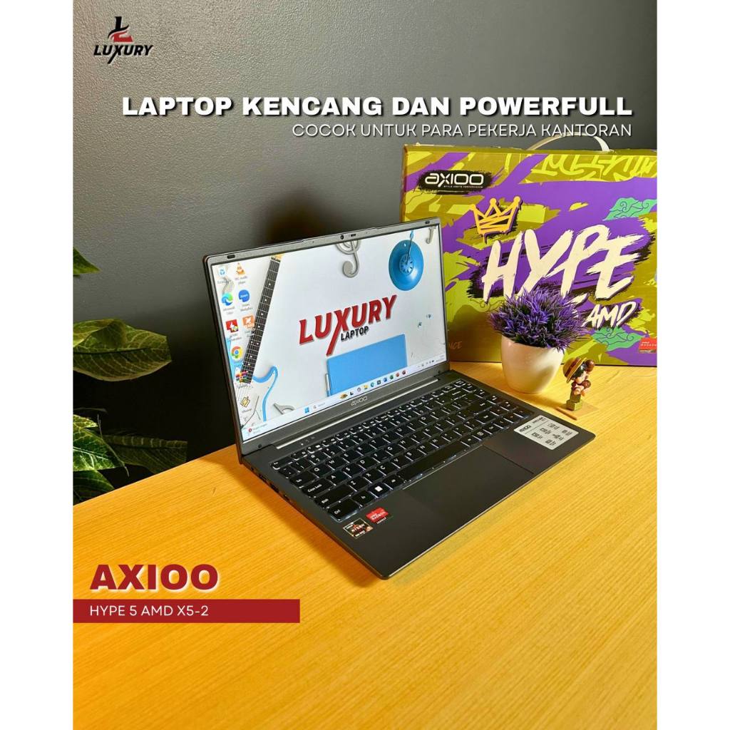 LAPTOP AXIOO HYPE 5 AMD X5-2 AMD RYZEN 5 RAM SSD SECOND