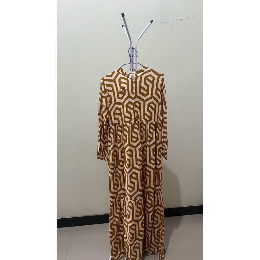 NEW LINA LIVIA DRESS GAMIS DASTER BAHAN RAYON UKURAN M