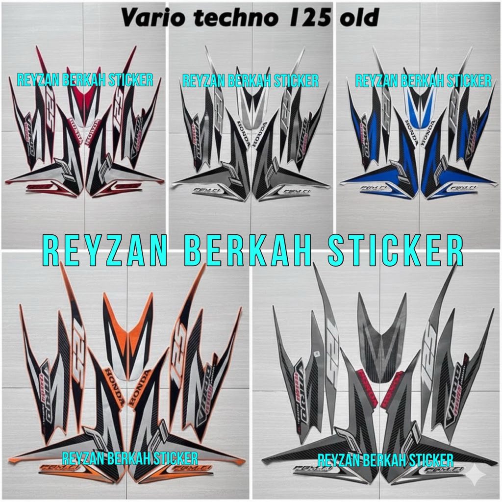 STIKER STRIPING LIS LES BODY MOTOR VARIO TECHNO 125 OLD 2012 2013