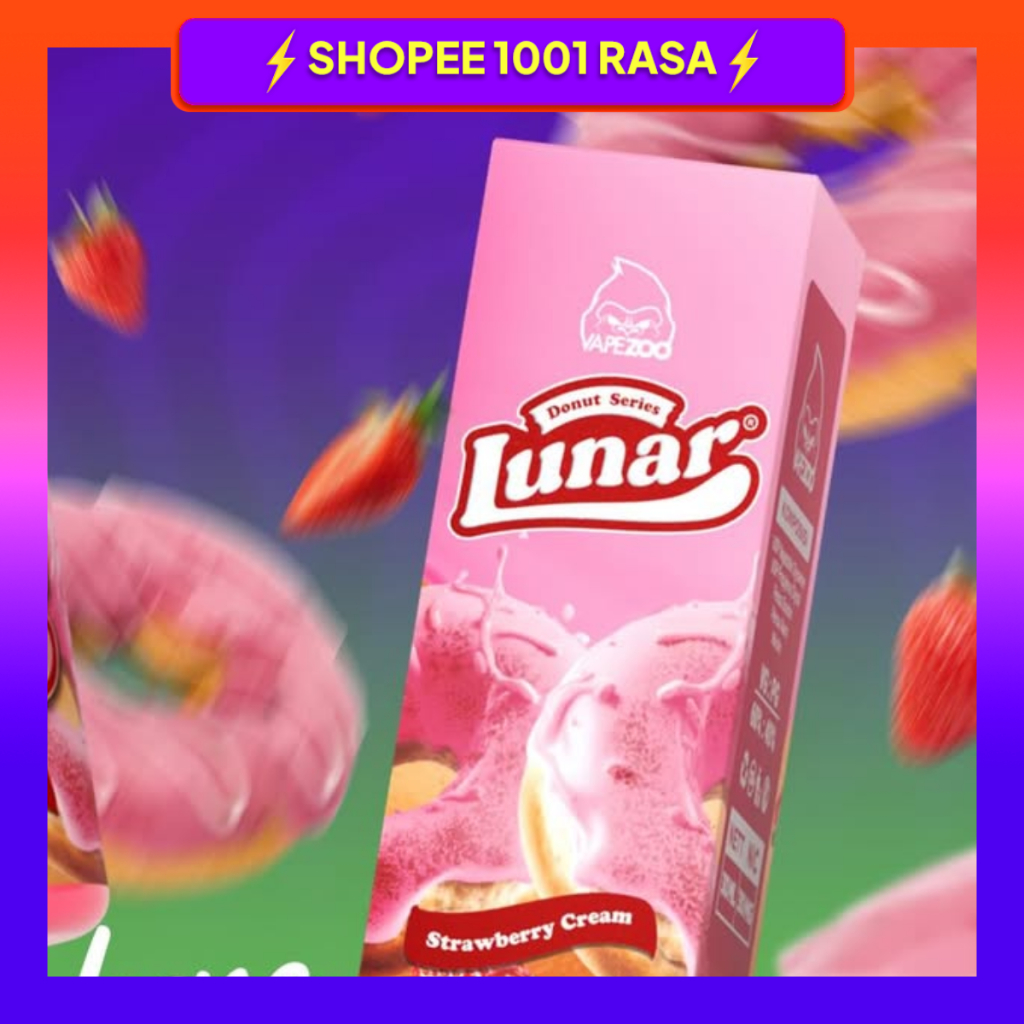 Lunar Donut Strawberry Saltnic 30ml 100% Authentic By Vapezoo