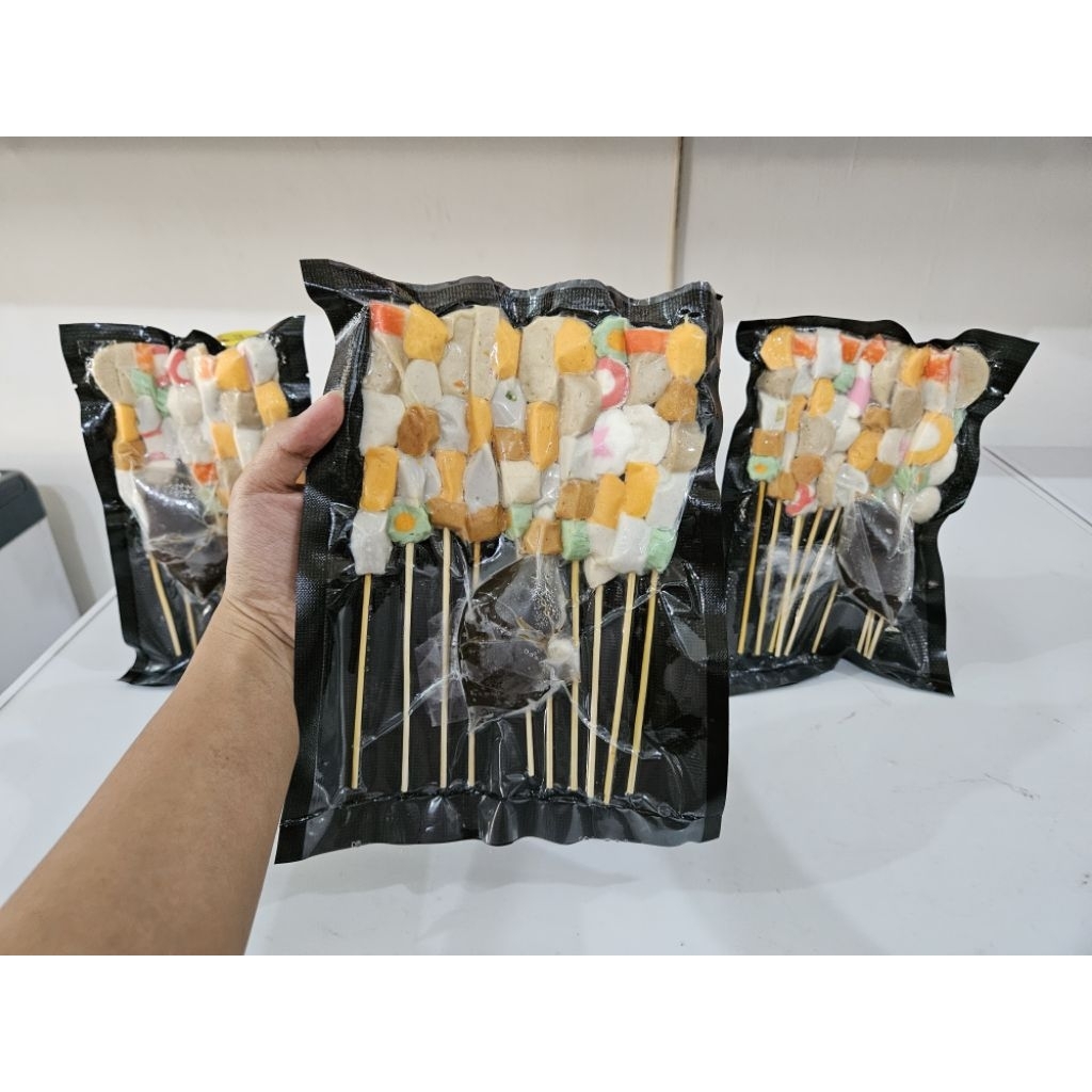 Sate Mix Seafood isi 10 Tusuk Free Saus Bbq KHUSUS INSTAN