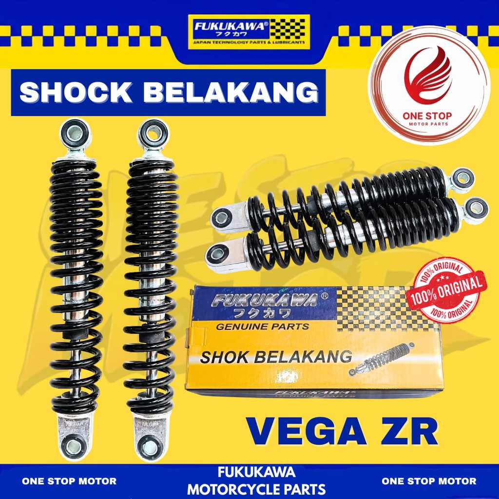 SHOCKBREAKER VEGA ZR FUKUKAWA – SHOK BELAKANG JUPITER Z1 HITAM ORIGINAL ORI ASLI FUKUKAWA (SEPASANG)