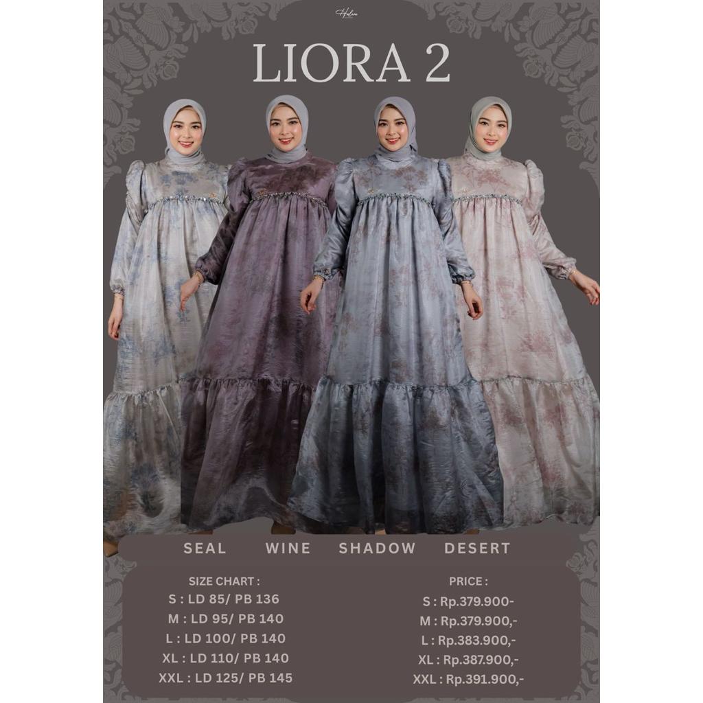 LIORA BY HALWA APPAREL // BEST SELLER HALWA PREMIUM // KONDANGAN DRESS RAYA IDUL FITRI DRESS ELEGANT