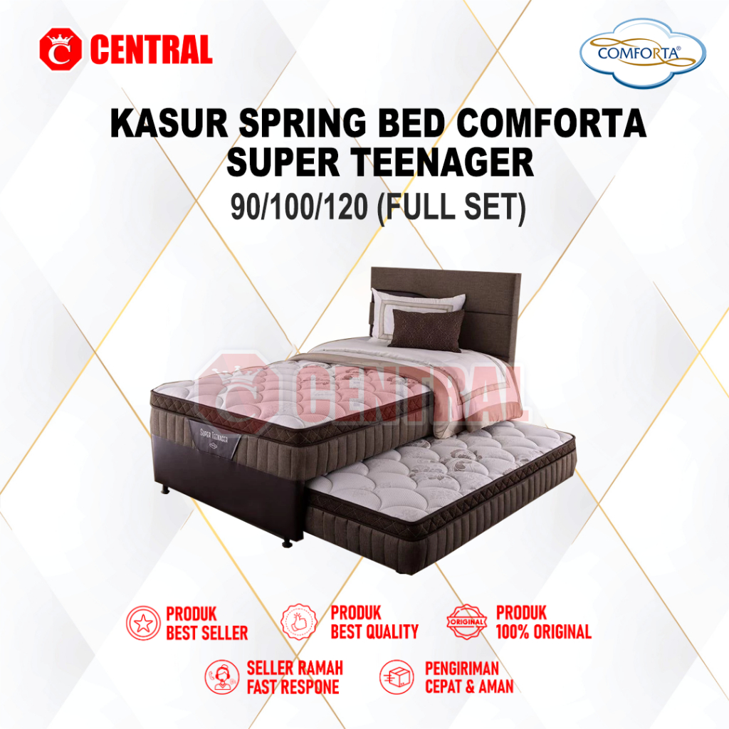 KASUR SPRING BED COMFORTA - SUPER TEENAGER (Kasur Sorong Latex) 90/100/120