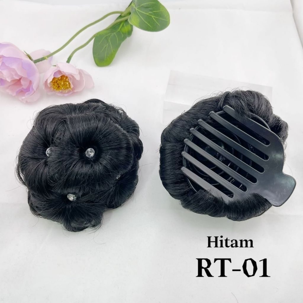 Jepit Rambut Palsu Cepol Keriting Wanita Korea | Cepolan Rambut Palsu | Korean style wig kepala kunc