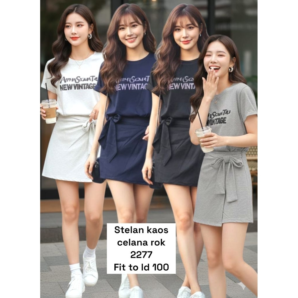stelan celana rok cewek stelan celana rok perempuan stelan celana rok wanita stelan kaos dewasa cewe