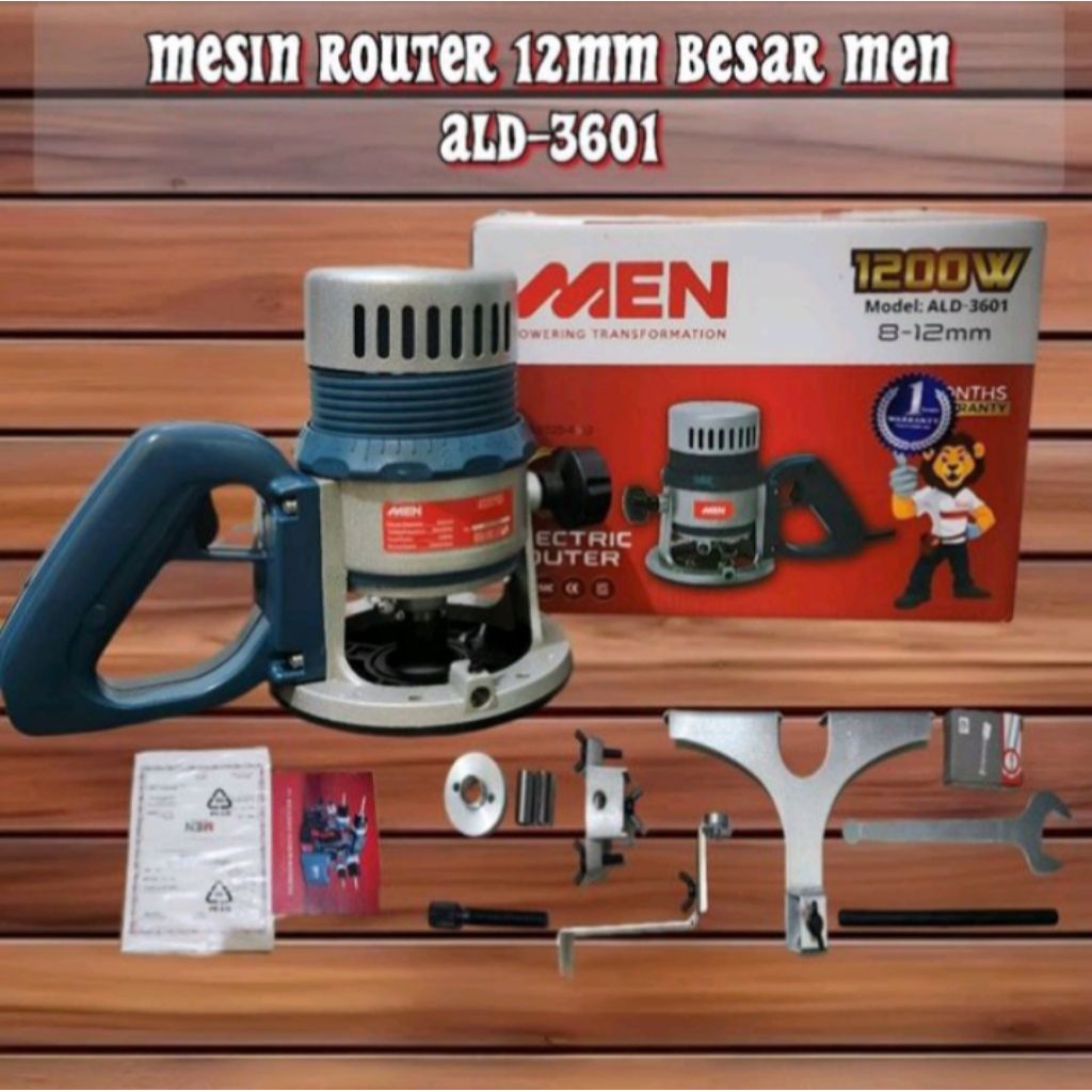 MESIN ELECTRIC ROUTER 12MM KAYU MEN ALD3601 MESIN PROPIL BESAR 12MM MEN