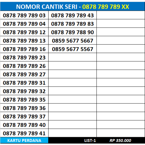 Kartu Perdana XL Nomor Cantik XL 4G Suport 5G Kartu segel