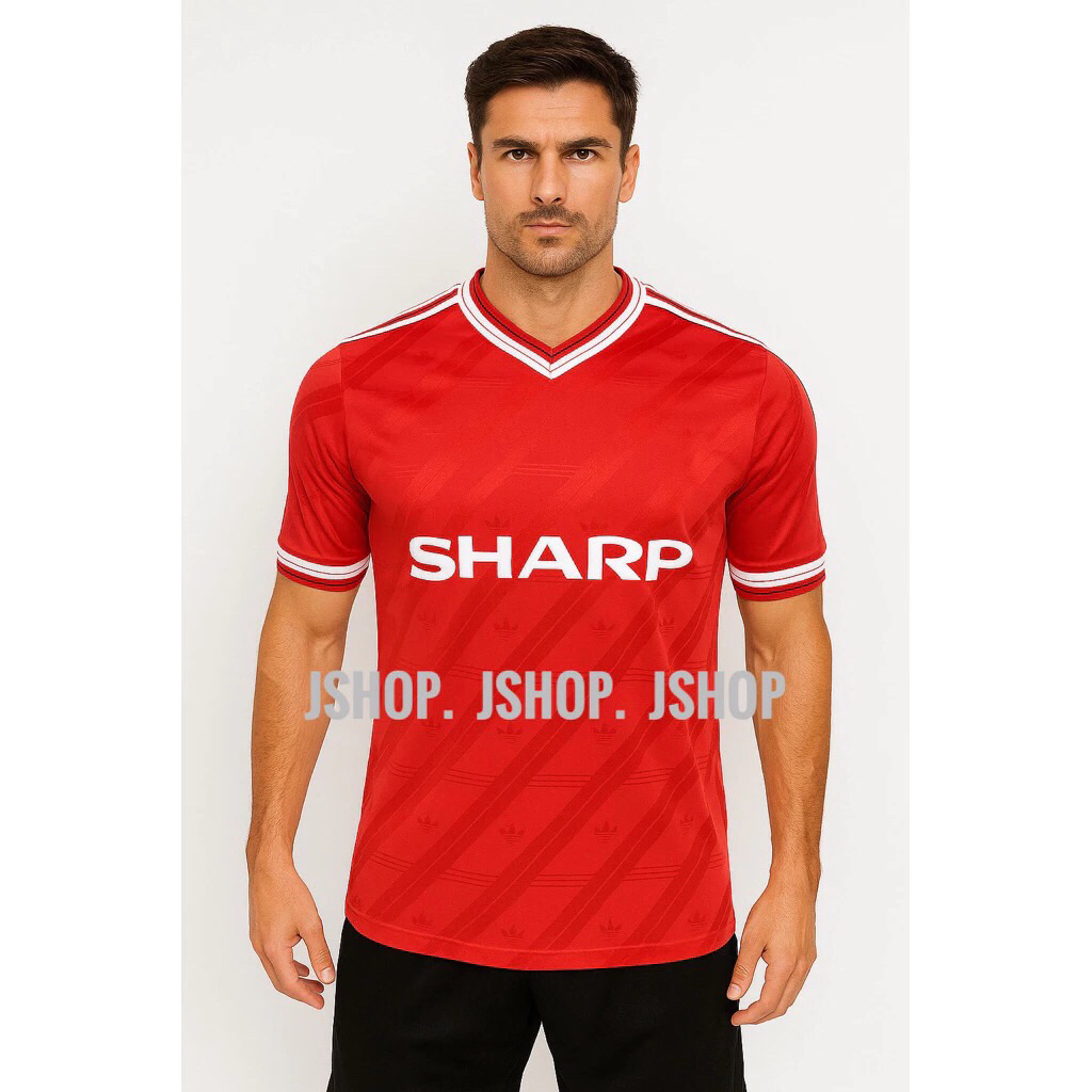 JERSEY BAJU BOLA RETRO MU HOME 1988 JERSEY BOLA RETRO BLOKCORE 1988