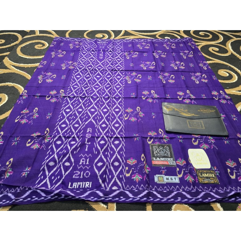 [BIG SALE RAMADHAN] SARUNG LAMIRI ASLI A1 MST KEMBANG S90 FULL SUTERA TERMURAH BENANG 210