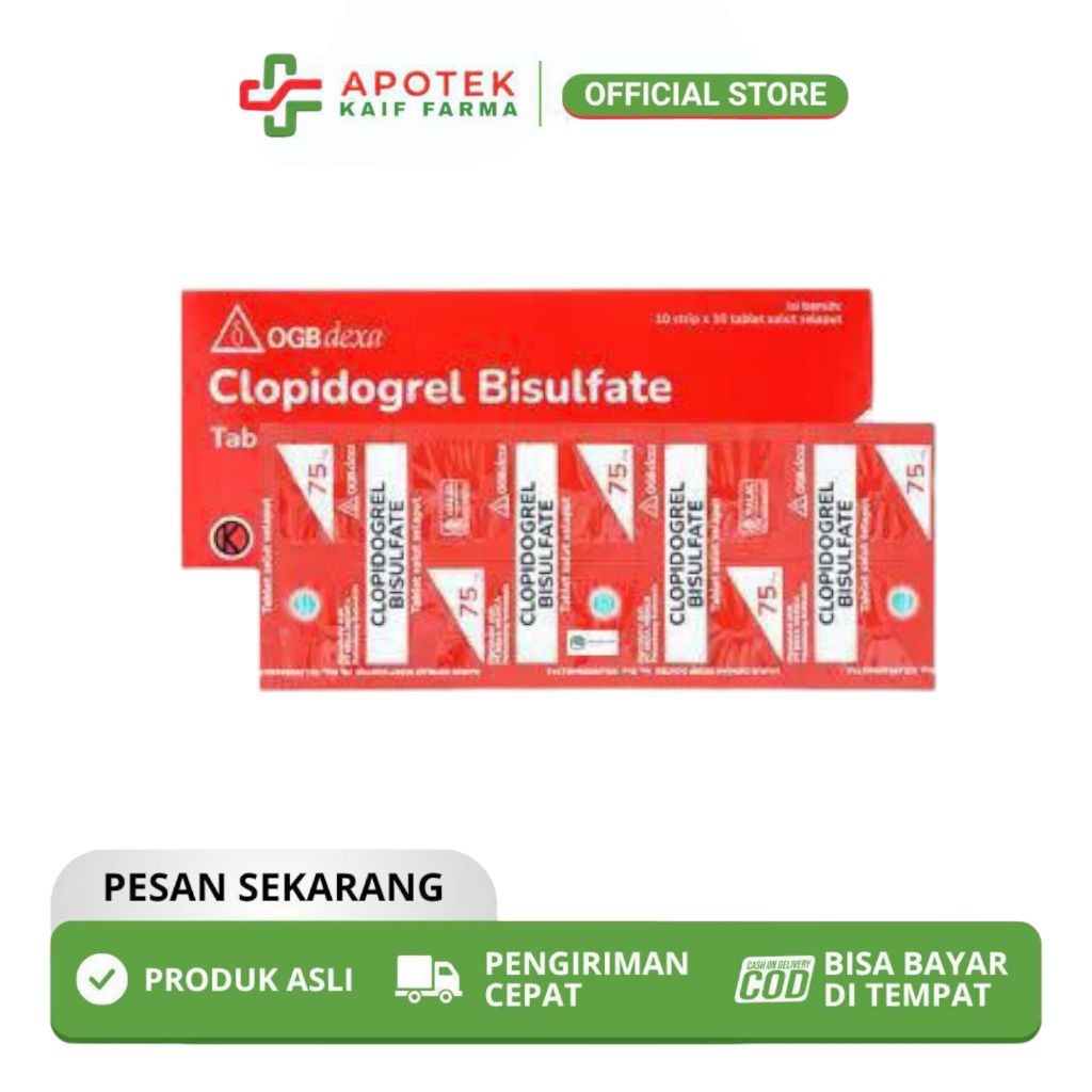 Ready Clopidogrel 75mg dexa Perlembar 10 tab