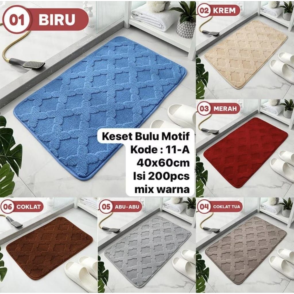 Keset Kaki Anti Slip Keset Kamar Mandi Kualitas Bagus Spon Lembut