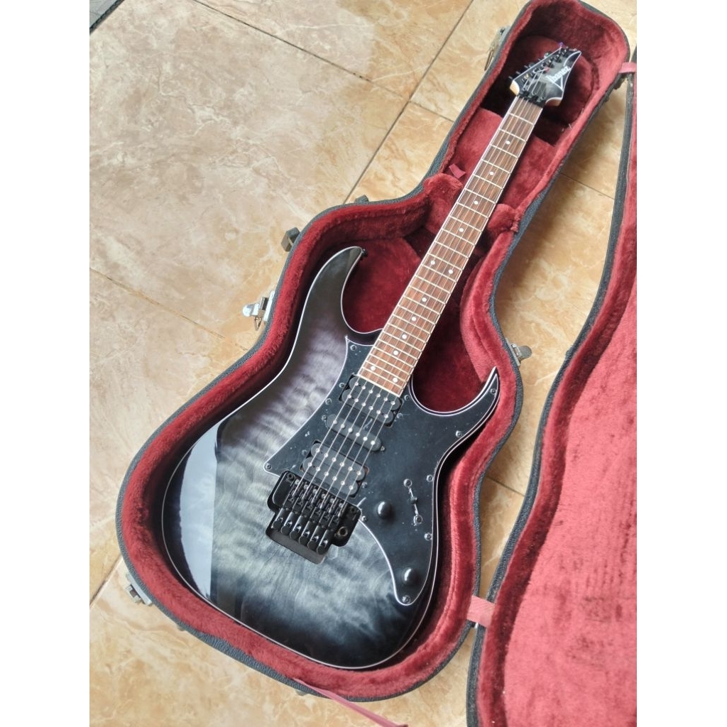 Ibanez rg450qmb-TGB transparan grey Burst original mii