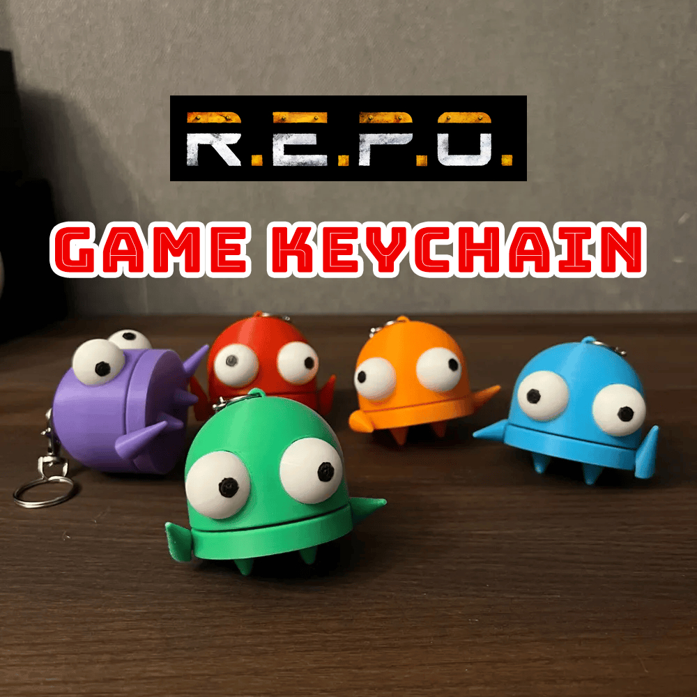 Gantungan Kunci R.E.P.O Chibi – Keychain Karakter Game REPO 3D Mini Lucu Unik Aksesoris Tas