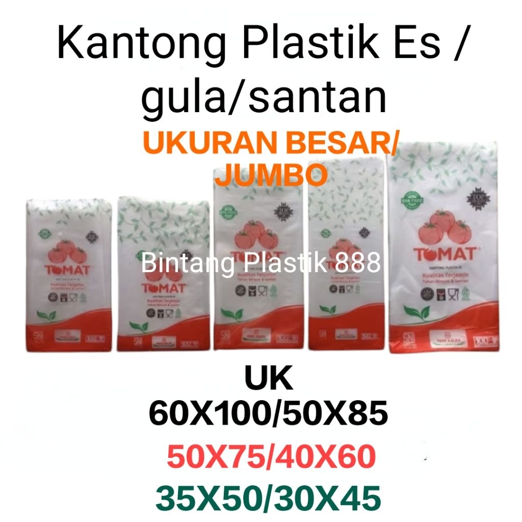 Kantong Plastik PE UK 30X45/Plastik pe bening /Kantong Plastik Pe/Plastik tomat