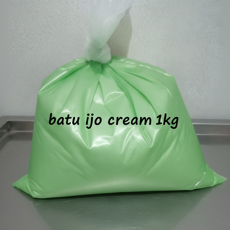 1Kg Batu Ijo Cair Krim - Poles Crom Stainless Metal Besi - Poles Mesin Motor Velg