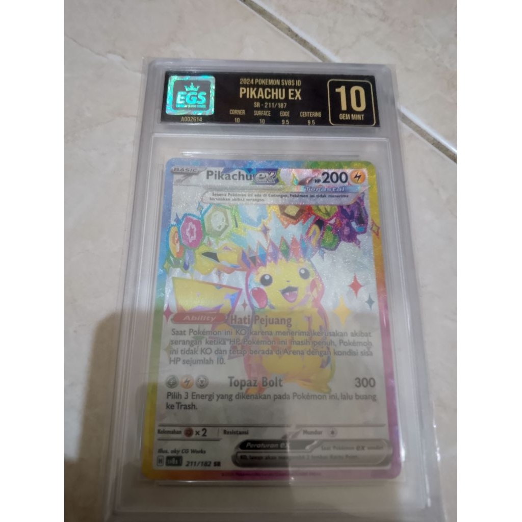 Pokemon TCG pikachu Ex SR ind egs10