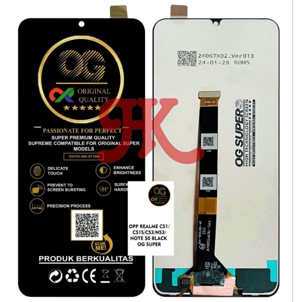 LCD REALME C51 LCD TOUCHSCREEN REALME C51/C51S/C53/N53/NOTE 50 LCD FULLSET ORIGINAL