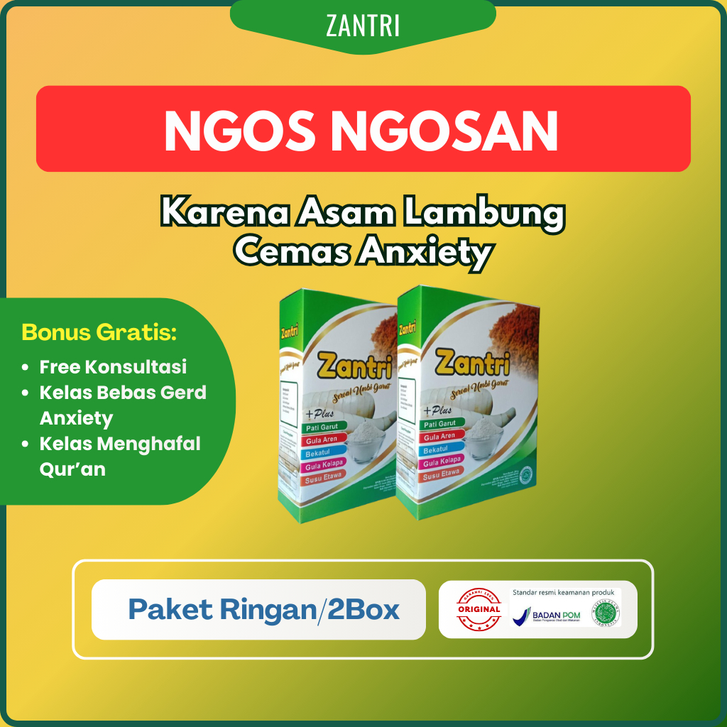 Napas Berat Ngap | Karena Asam Lambung Gerd Magh Cemas Anxiety | Sereal Umbi Garut Untuk Perut Sensi