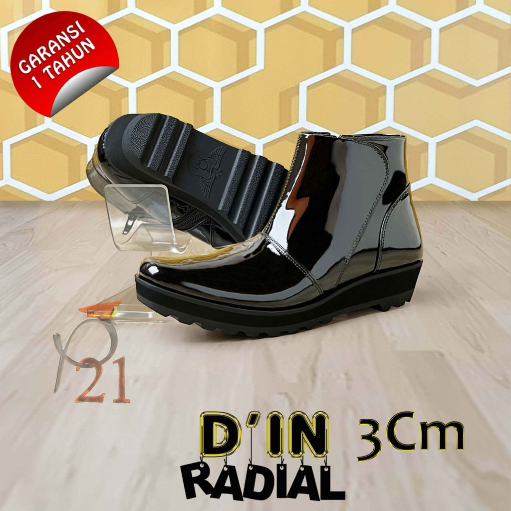 Sepatu P21- Sepatu Pdl Lantas Polwan D’In Radial kilap/ Sepatu Polwan/ Sepatu boots wanita