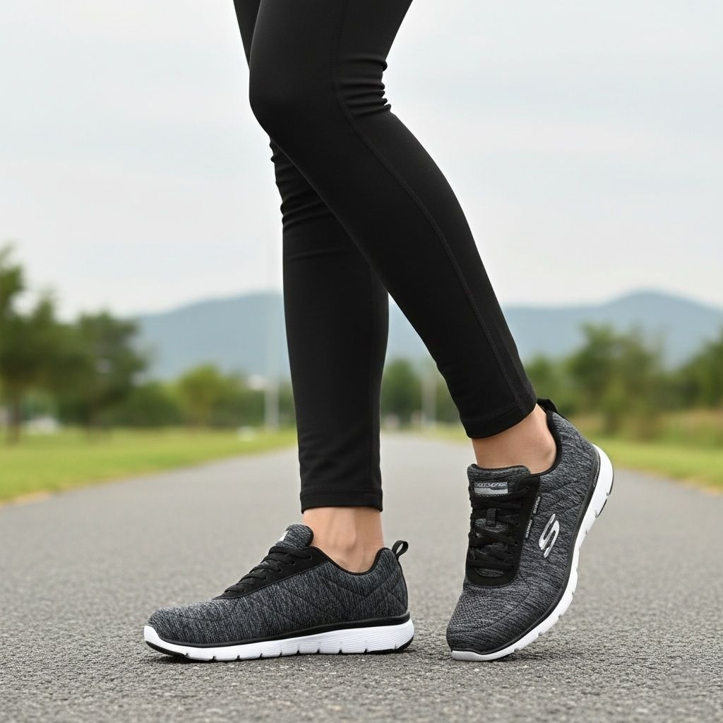 Sepatu Skechers ORIGINAL FLEX APPEAL 3.0-JER'SEE WOMEN 88888400/BKGY Black Grey