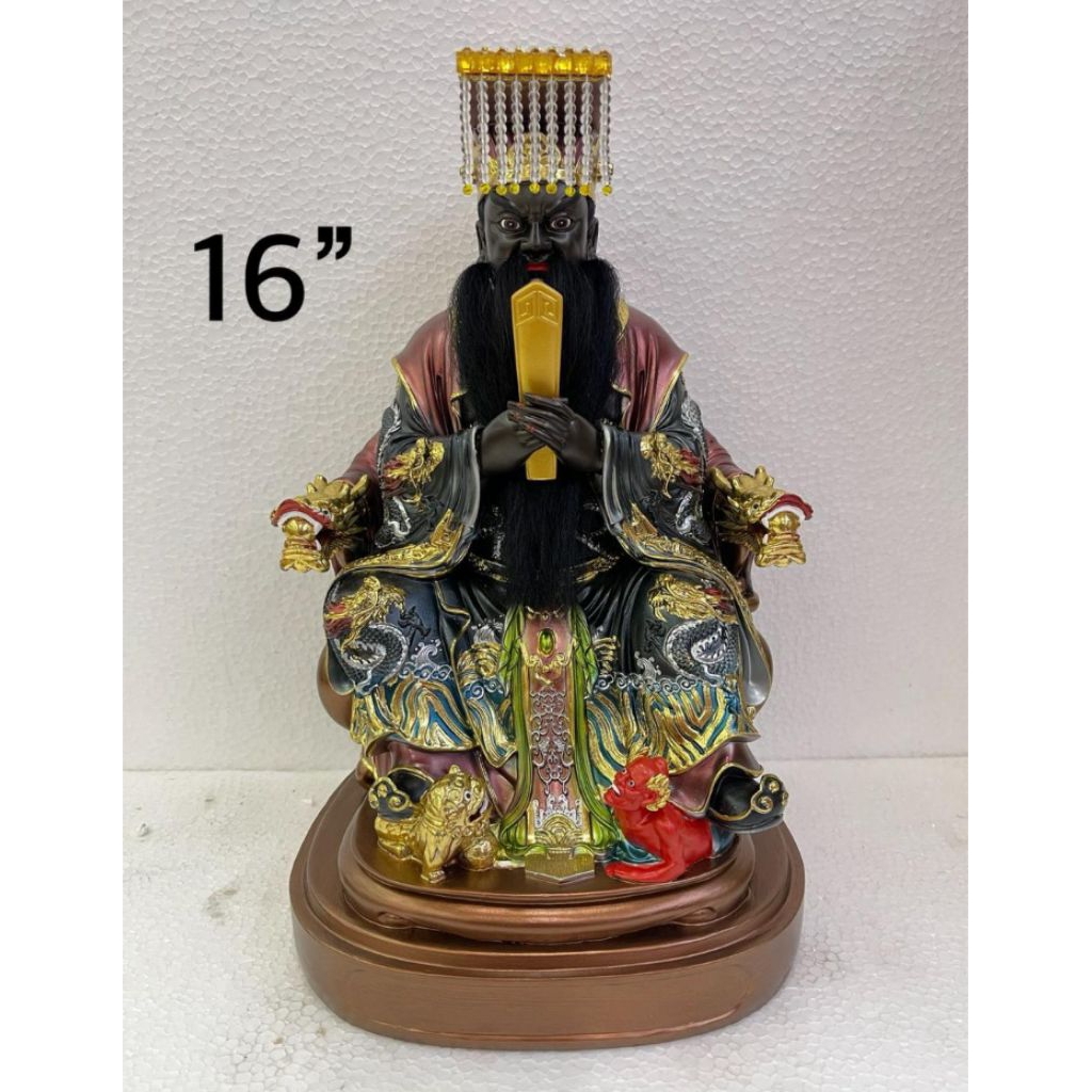 patung dewa giam lo ong / raja neraka - fiber - 16inch