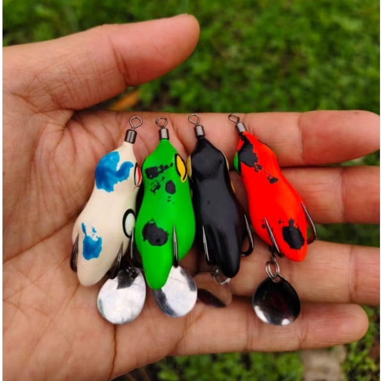 SOFT FROG 4.5 CM DH KENZI/UMPAN GABUS/ KODOK PALSU/SOFT FROG MURAH/