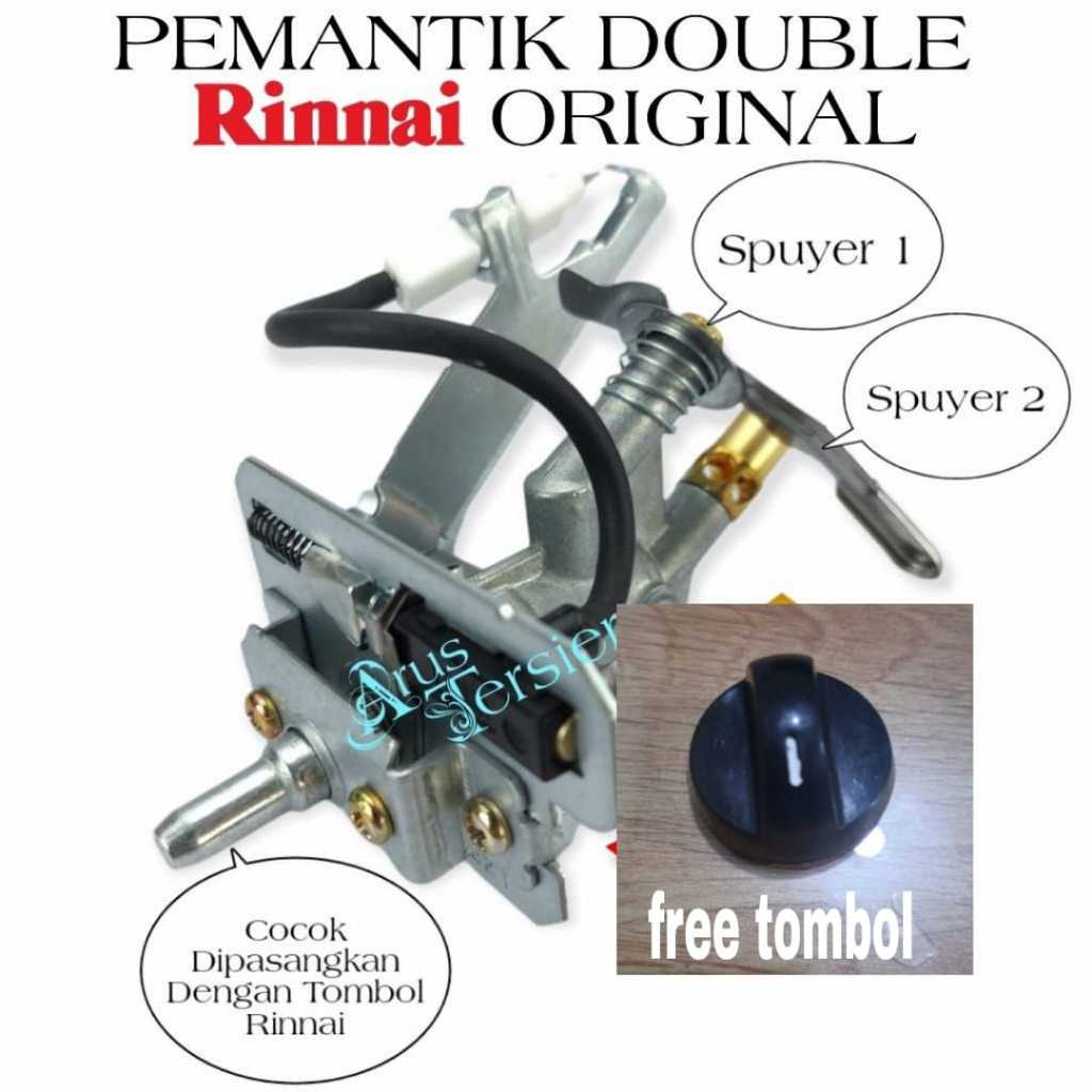 Pemantik Rinnai Double Original Mesin Valve Kompor Gas Dua / 2 Spuyer - starter kompor rinnai 712