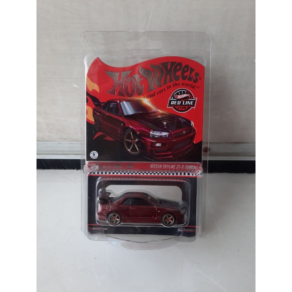 Hot Wheels RLC Nissan Skyline GT-R (BNR34) Oxblood Red Merah