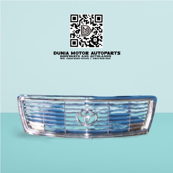 GRILL GRILLE RAM DEPAN MOBIL KIJANG KAPSUL 2003 2004 CHROME IMPORT BARU NEW