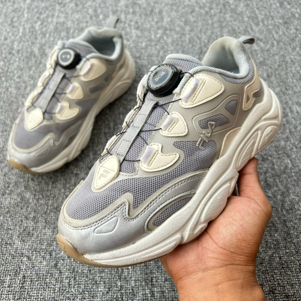 Sepatu FILA Fusion Grey BOA System Size 37 Panjang Insole 23.5 cm