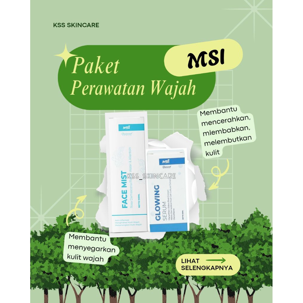 Paket MSI Diamond Beauty Face Mist + Glowing Serum