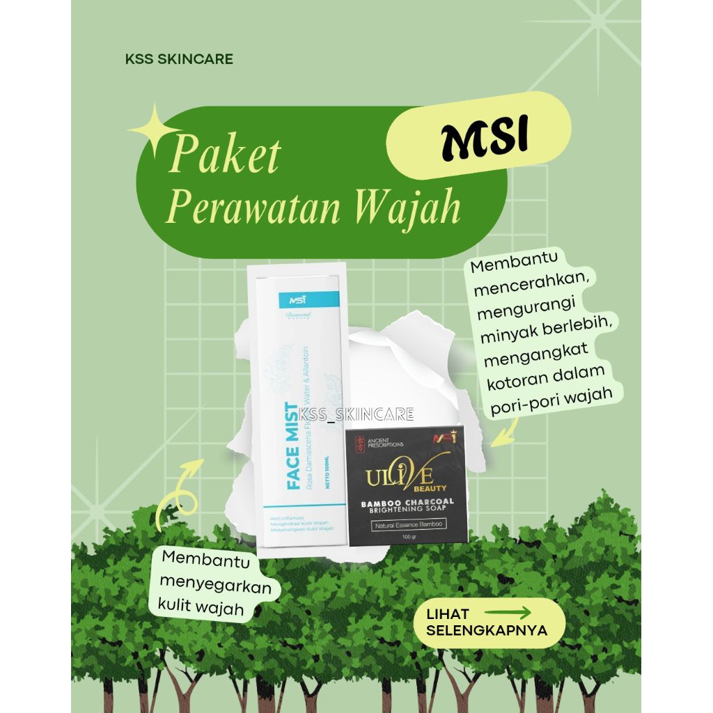 Paket MSI Diamond Beauty Face Mist + Bamboo Charcoal Soap