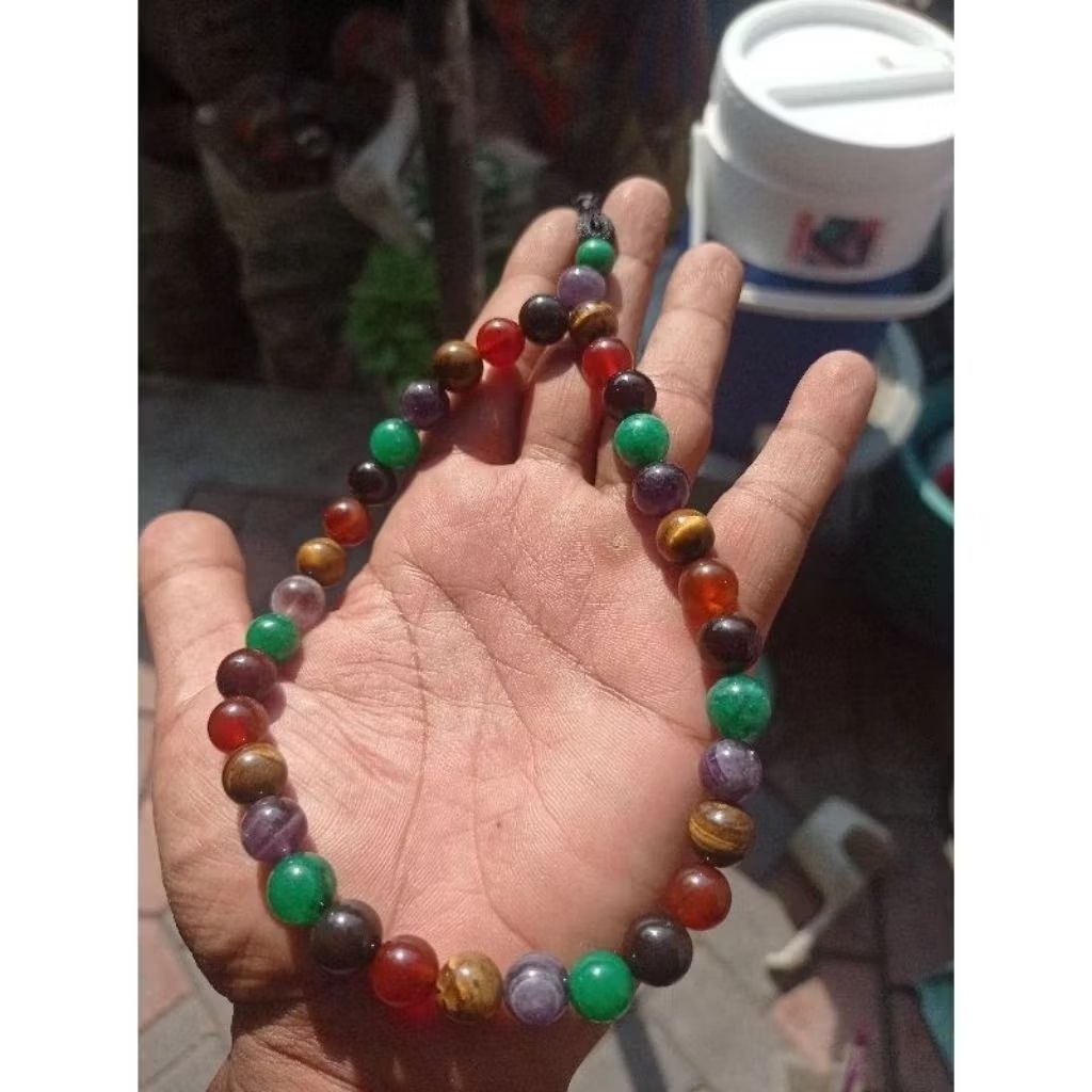 tasbih 5 batu 10 mm natural 33 butier ketjubung ungu yaman madu yaman wulung tigereye giok terbaik