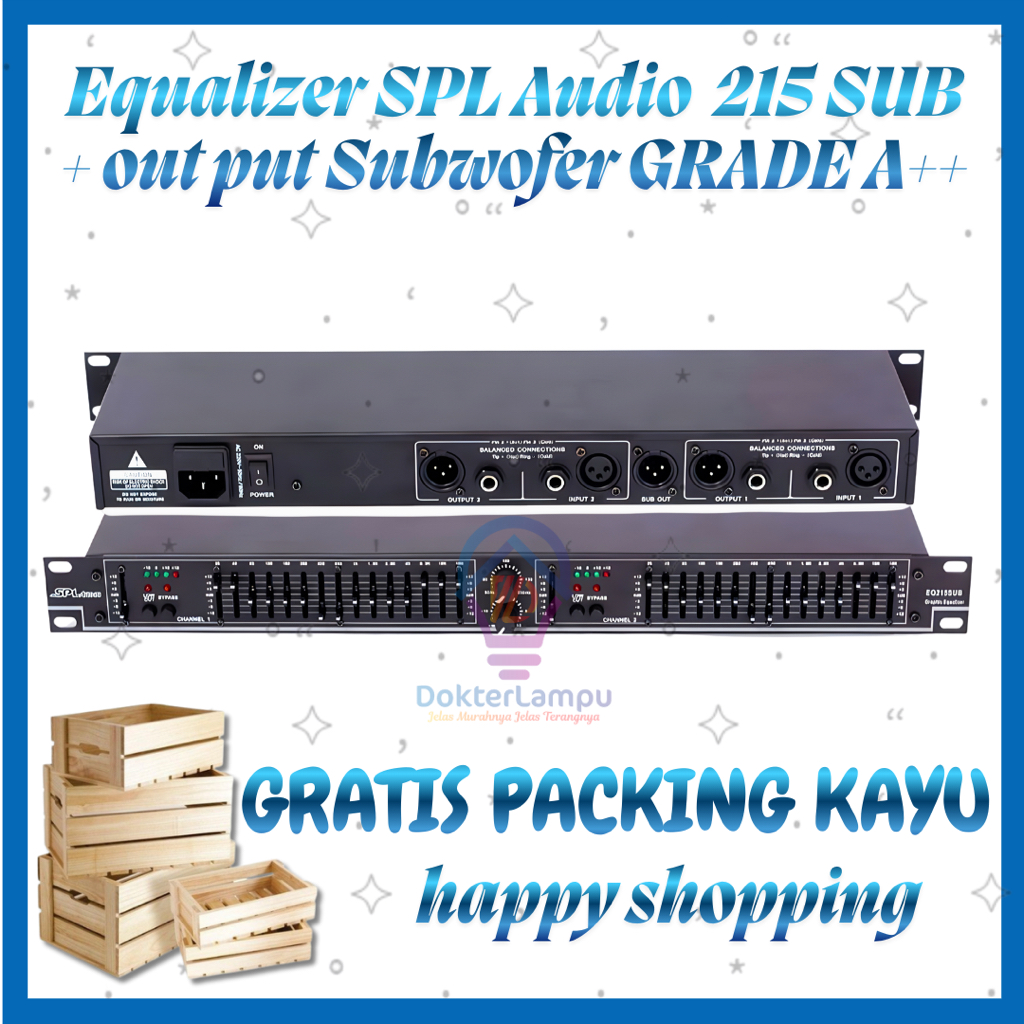 Equalizer SPL Audio EQ 215 SUB ORIGINAL + out put Subwofer GRADE A++