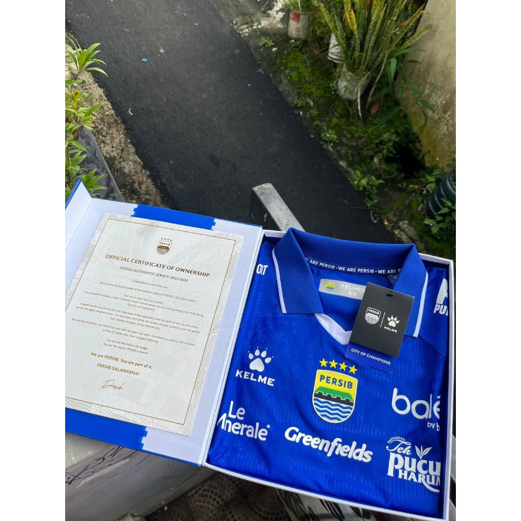 Kelme Jersey Persib Home 2025 Player Issue tanda tangan Putros