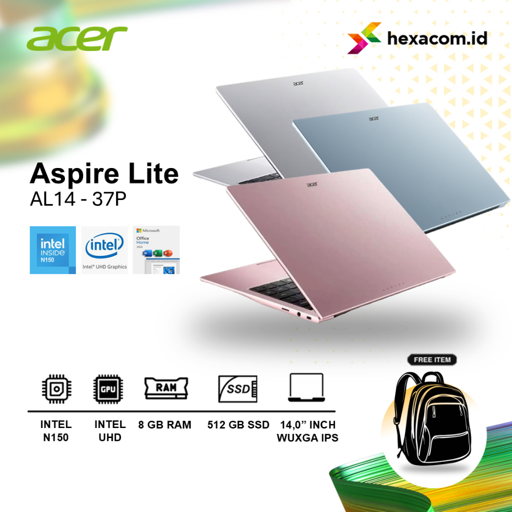 Laptop Acer Aspire Lite AL14 N150 RAM 8GB 512GB SSD 14 inch WUXGA IPS Windows 11 OHS