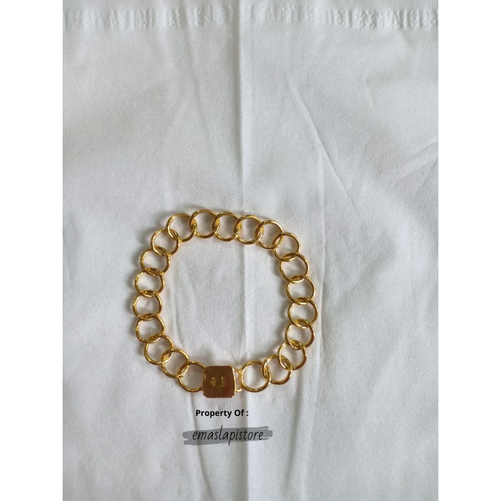 Gelang Mini Coco Anyam Polos Lapis Emas 999 Banjar