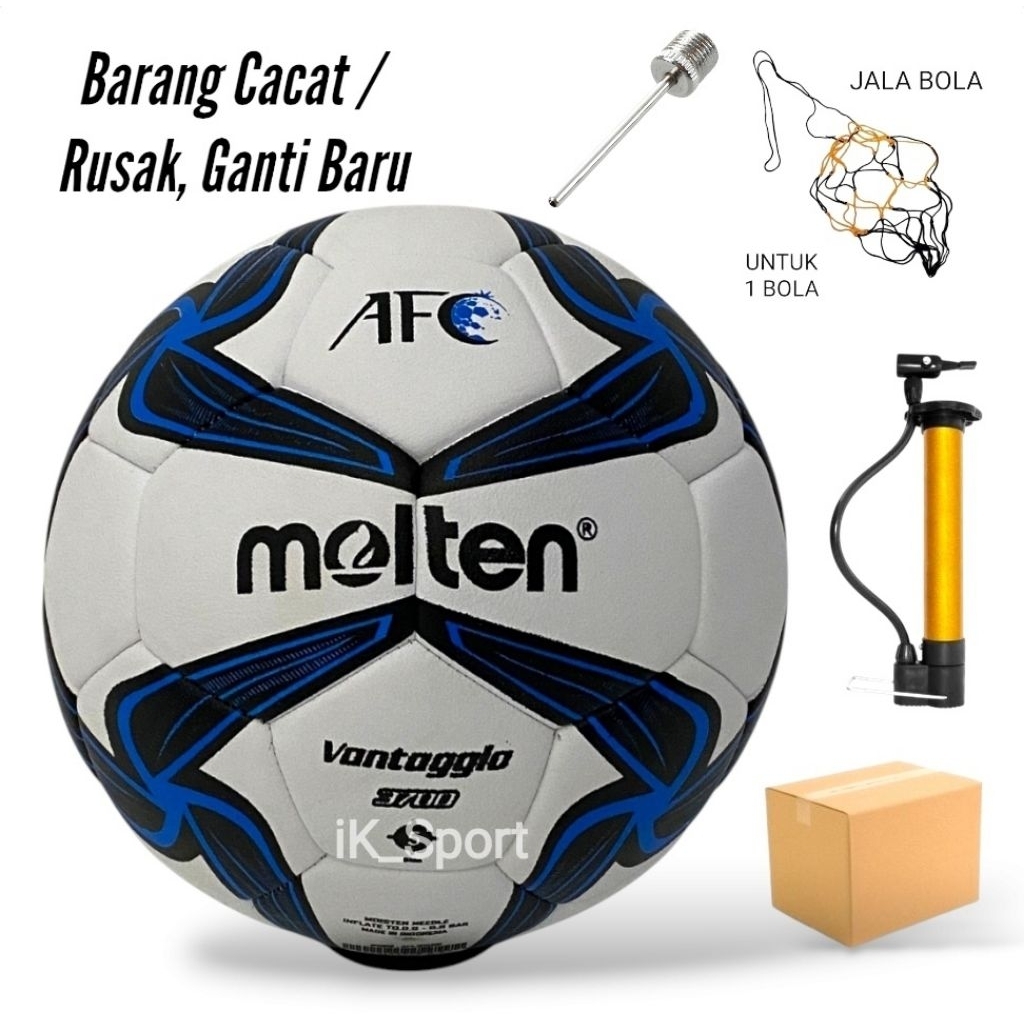 Bola Sepak MOLTEN VANTAGGIO Asli Jahit Size 5 Dan Futsal . Bola Kaki No 5 Dan Bola Futsal