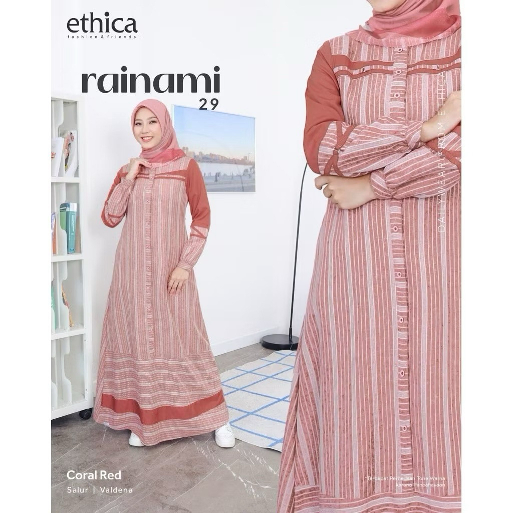 ETHICA GAMIS TERBARU RAINAMI 29 CORAL RED_GAMIS ETHICA DISKON TERMURAH_GAMIS ETHICA TERBARU_GAMIS ET