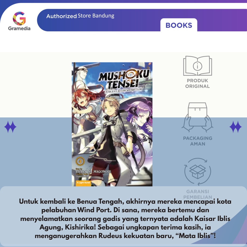 Gramedia Bandung - LN: Mushoku Tensei - Jobless Reincarnation 4